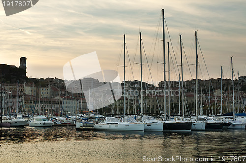 Image of Yachts moored in Cannes