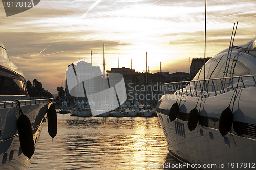 Image of Yachts moored in Cannes