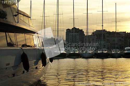 Image of Yachts moored in Cannes