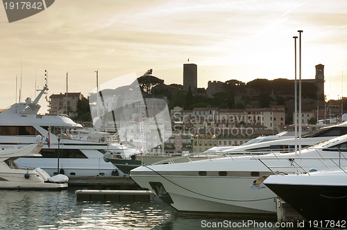 Image of Yachts moored in Cannes