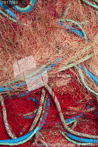 Image of Fishing nets background