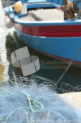 Image of Fishing Boat and nets 