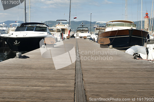 Image of Anchored yachts in St. Tropez 