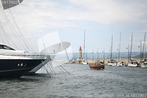 Image of Anchored Yacht in St. Tropez