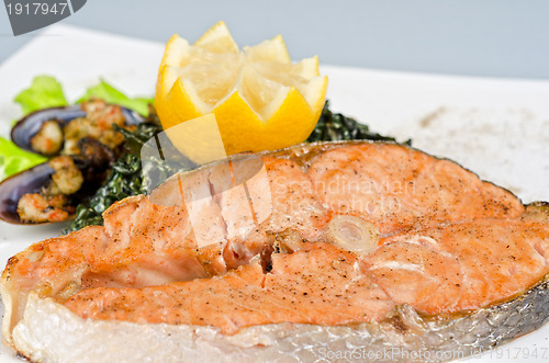 Image of salmon steak