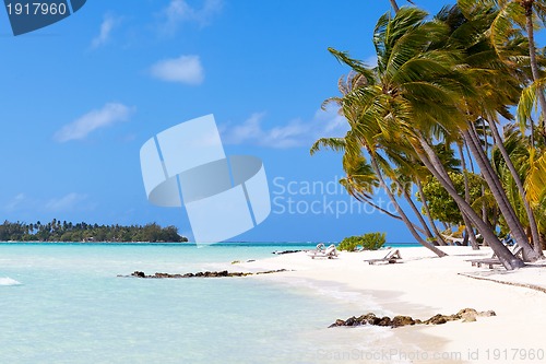 Image of tropical beach at bora bora