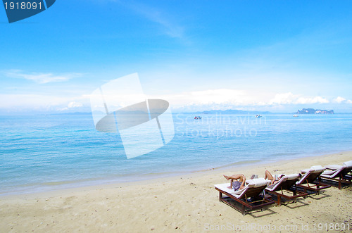 Image of Couple on a tropical beach