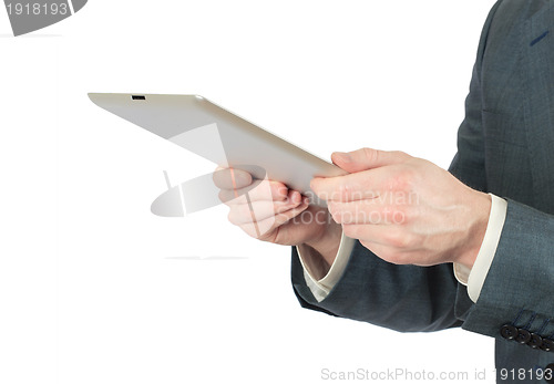 Image of hands with tablet computer 