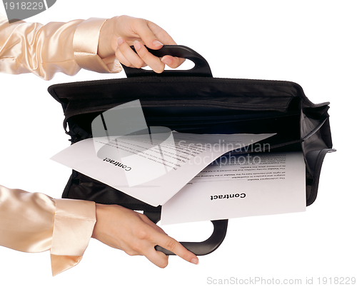 Image of Suitcase with contracts