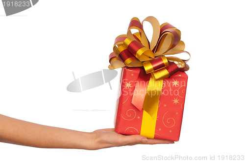 Image of gift with yellow bow