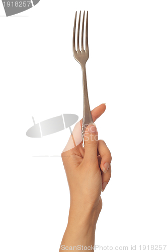 Image of fork in the hand