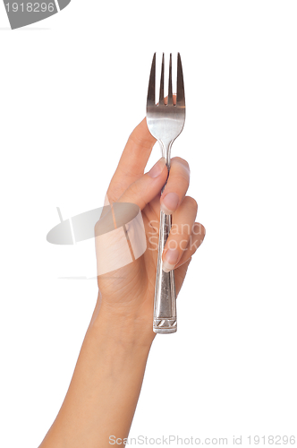 Image of holding a fork