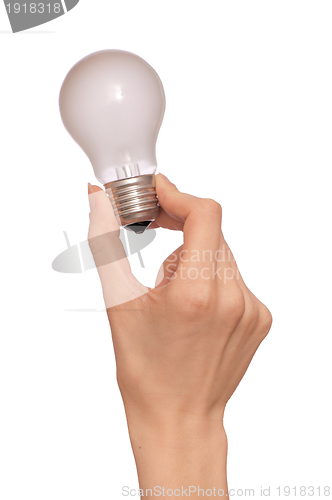 Image of lamp in the woman's hand