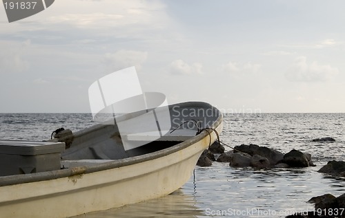 Image of fishing boat with anchor