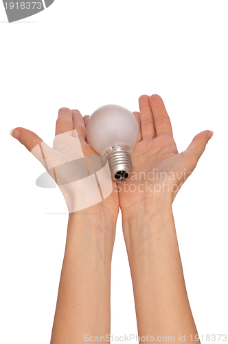 Image of lamp in the woman's hand