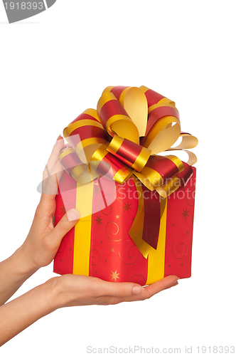 Image of gift with yellow bow