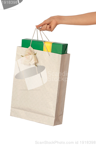 Image of Paper bag with a box