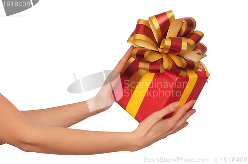 Image of gift with yellow bow