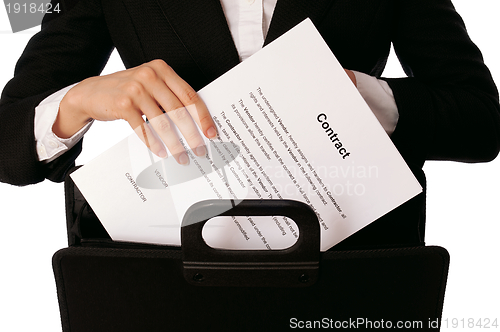 Image of Suitcase with contracts