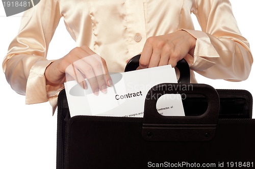 Image of Suitcase with contracts