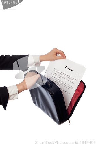 Image of Suitcase with contracts