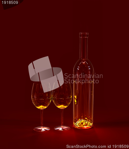 Image of red wine in glasses