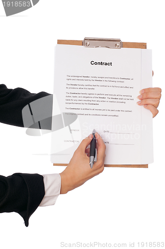 Image of Signing of a contract