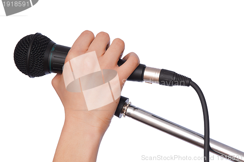 Image of black microphone