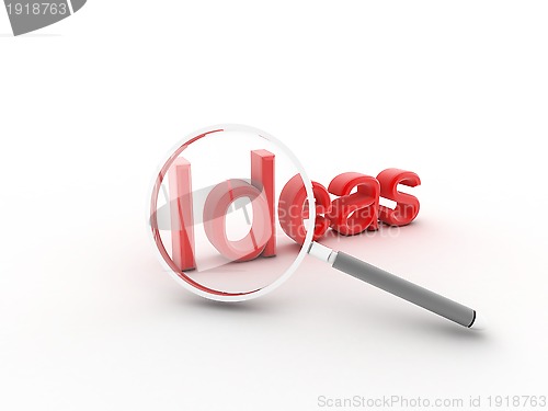 Image of word Idea, the is a 3d render illustration 
