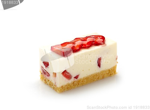 Image of cheesecake with strawberries