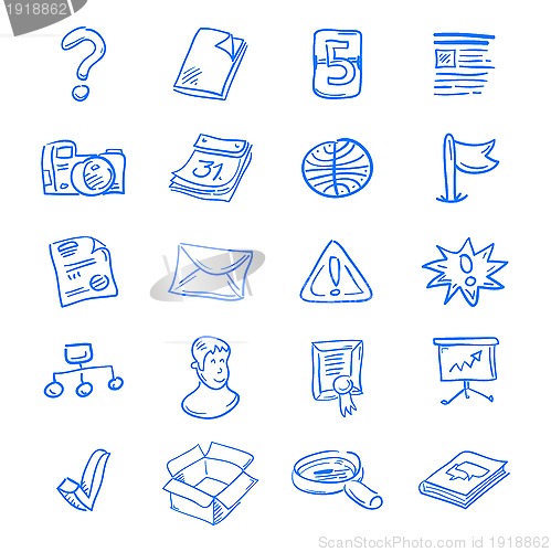 Image of Blue web icons