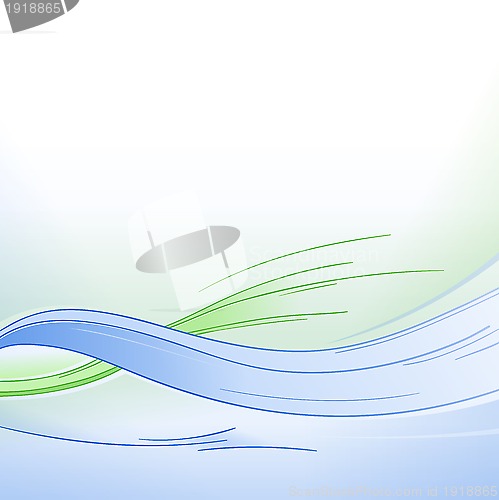 Image of Blue and Green Waves Background