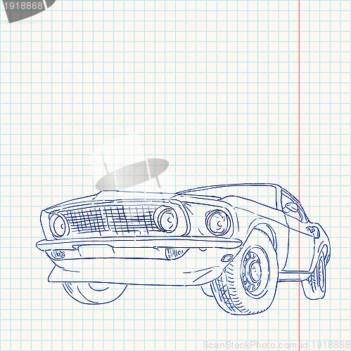 Image of Muscle Car Illustration