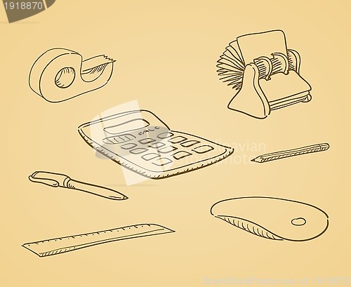 Image of Illustrated Office Tools