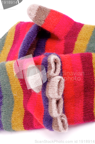 Image of Striped Gloves with Fingers