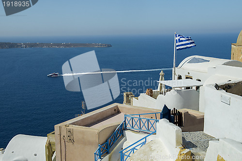 Image of Aegean island Santorini