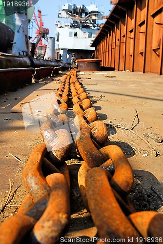 Image of Barge and chains