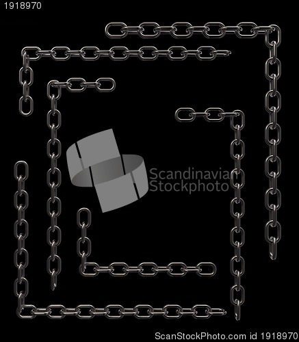 Image of metal chain frame borders