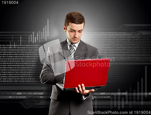 Image of Business Man With Laptop