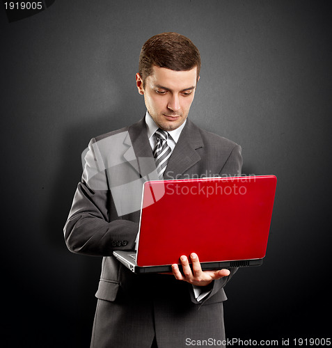 Image of Business Man With Laptop