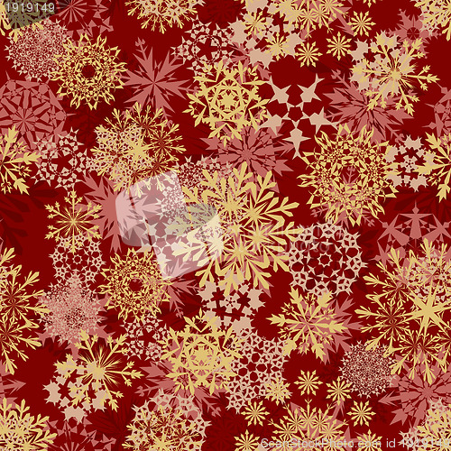 Image of Seamless snowflakes pattern