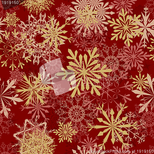 Image of Seamless snowflakes pattern