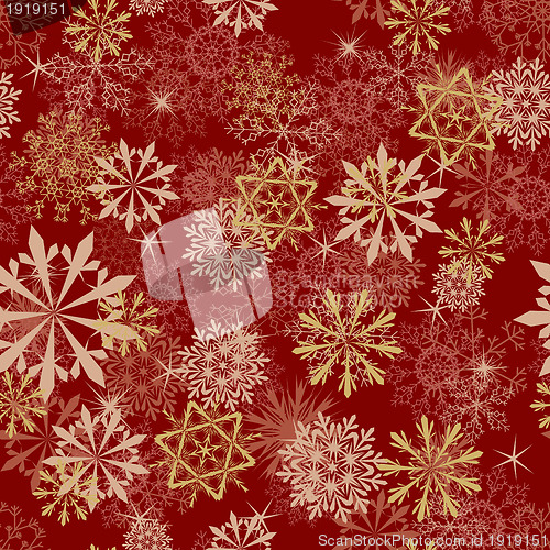 Image of Seamless snowflakes pattern