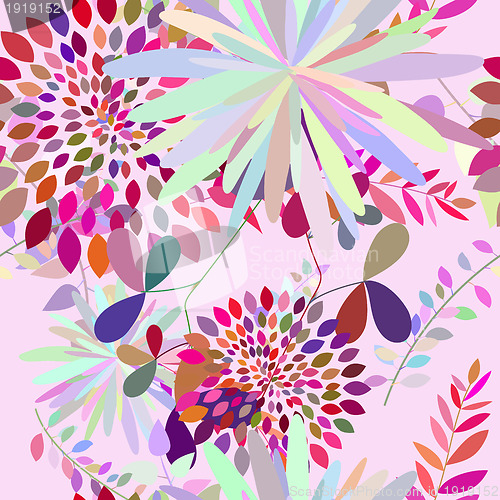 Image of Seamless multicolor floral pattern