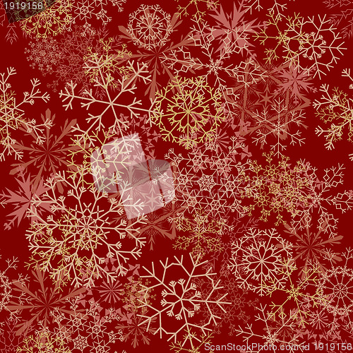 Image of Seamless snowflakes pattern