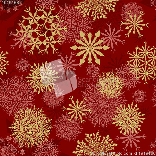 Image of Seamless snowflakes pattern