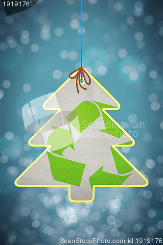 Image of christmas recycling sign