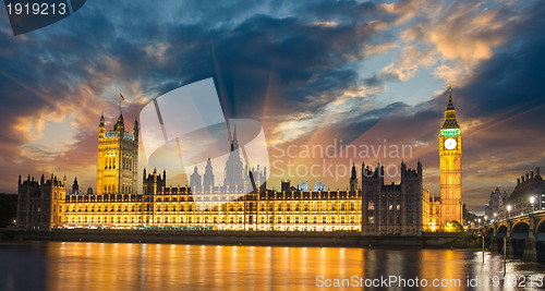 Image of Big Ben and House of Parliament at River Thames International La