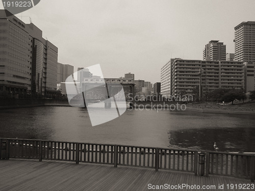 Image of Architectural detail of Tokyo, Black and White view