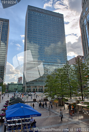 Image of LONDON - SEP 27:Workers in Canary Wharf September 27, 2012 in Lo